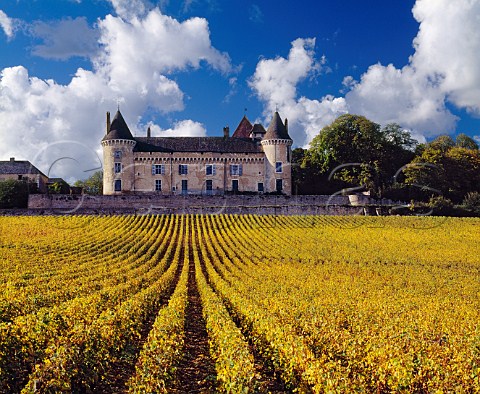 Autumnal vineyard of Antonin Rodet below Chteau de Rully Rully SaneetLoire France   Cte Chalonnaise