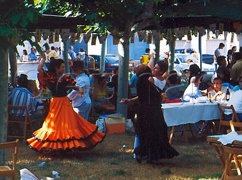 Dancing at a fiesta in San Adrin Rioja Baja    Spain
