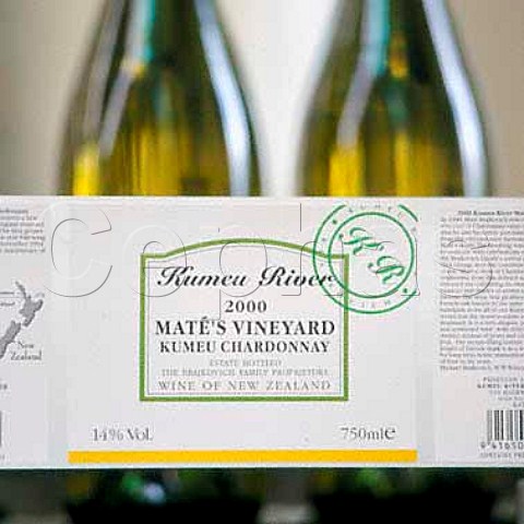 Label of Mats Vineyard Chardonnay   Kumeu River Wines Kumeu New Zealand