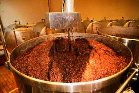 Automated pigeage machine in a tank of fermenting Pinot Noir at La Sablire winery of Louis Jadot  Beaune Cte dOr France
