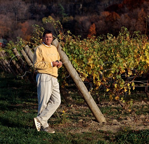 Tom Pennachetti in vineyard of Cave Spring Cellars   on the Niagara Bench at Beamsville   Ontario province Canada