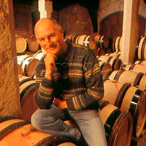 Claude Dugat in his barrel cellar   GevreyChambertin Cte dOr France