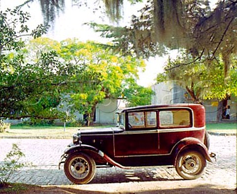 Model A Ford in the old district of Colonia Uruguay