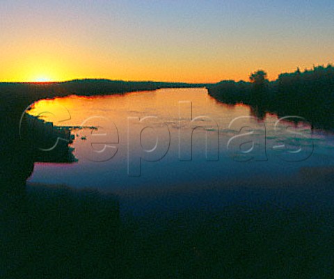 Sunset over the Rio Negro near General Roca   Argentina