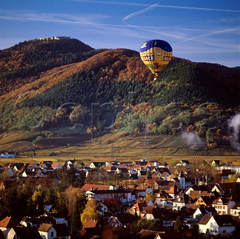 Hotair balloon above Turckheim HautRhin France   Alsace