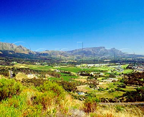 View over the Constantia Valley to the   Constantiaberg mountain Cape Province   South Africa