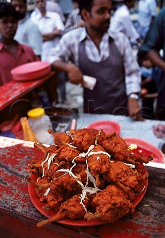 Chicken for sale on street stall   Bombay India