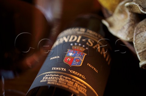 Bottle of Biondi Santi wine Montalcino   Tuscany Italy  Brunello di Montalcino