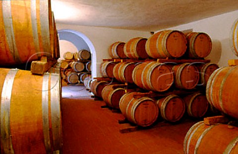 Barrel cellar of   Castello di Fonterutoli   Castellina in Chianti Tuscany Italy   Chianti Classico