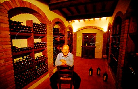 Andreas Stssel in the cellars of   Fattoria Valtellina Gaiole in Chianti   Tuscany Italy   Chianti Classico