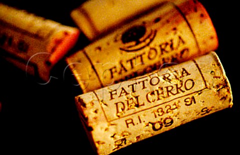 Corks from Fattoria del Cerro   Montepulciano Tuscany Italy    Montepulciano