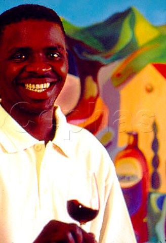 Nelson Buthelezi assistant winemaker at   Ashanti Paarl South Africa