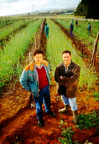 Carl Schultz winemaker and Frans   Snyman viticulturist Hartenberg   Estate Stellenbosch South Africa