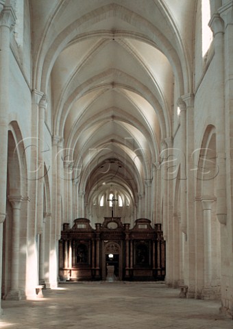 Interior of Pontigny Abbey Yonne   France