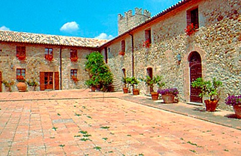 Courtyard of Antinoris Castello della   Sala  Sala Umbria Italy