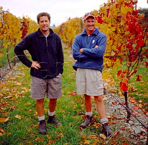Andrew Greenhough left with his viticulturist   David McIntosh Nelson New Zealand