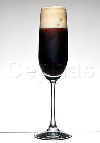 Cocktail Black Velvet  Glass Flute