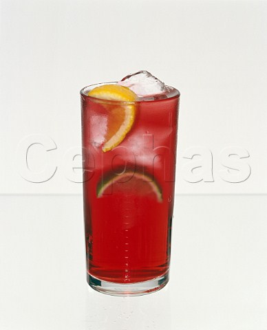 Cocktail Cranberry Cooler  Glass Highball