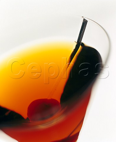 Cocktail Manhattan Island  Glass Martini