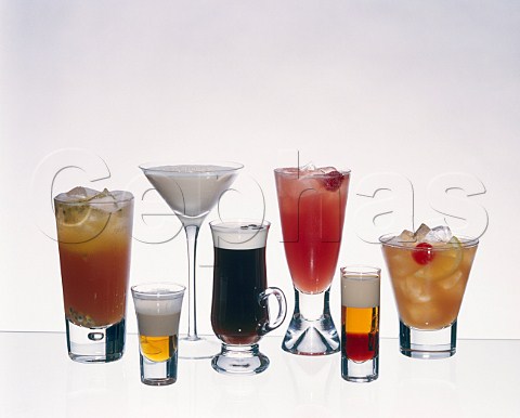 Variety of cocktails