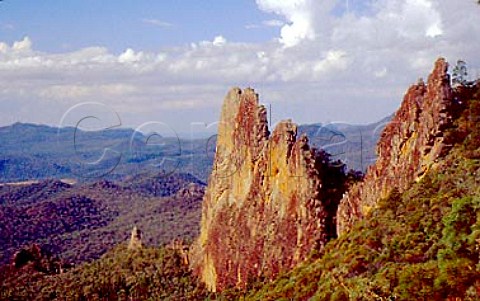 The Breadknife rock pinnacle   Warrumbungles National Park    New South Wales Australia