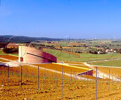 New Petra winery and vineyard at San Lorenzo   near Suvereto Tuscany Italy  Val di Cornia
