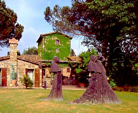 Cloister Conspiracy by Philip Jackson in the garden   of Villa Castaglioni at Il Molino di Grace   Panzano in Chianti Tuscany Italy     Chianti Classico