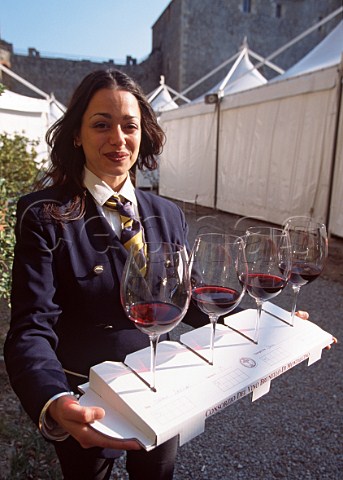 Brunello wines at a tasting Montalcino   Tuscany Italy