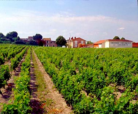 Chteau Crusquet de Lagarcie seen across its   vineyards Cars Gironde France   Premires Ctes de Blaye  Bordeaux