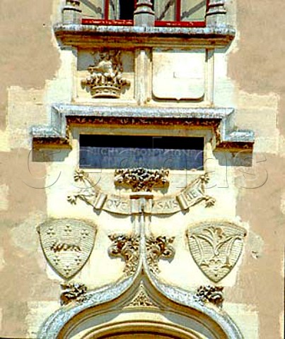 Detail above doorway at Chteau de Montaigne   StMicheldeMontaigne Dordogne France   Ctes de Montravel