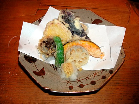 Japanese Tempura deep fried battered vegetables