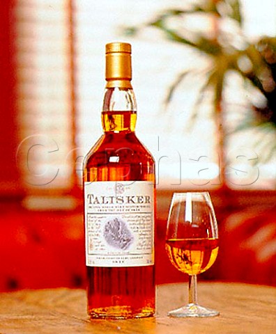Bottle of Talisker scotch whisky