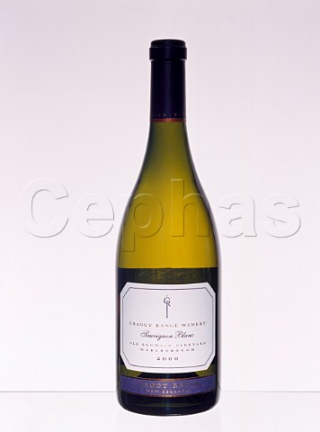 Bottle of Craggy Range Sauvignon Blanc wine from  Old Renwick vineyard Marlborough New Zealand