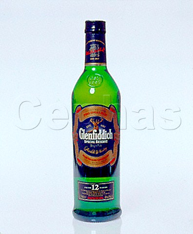 Bottle of Glenfiddich single malt whisky