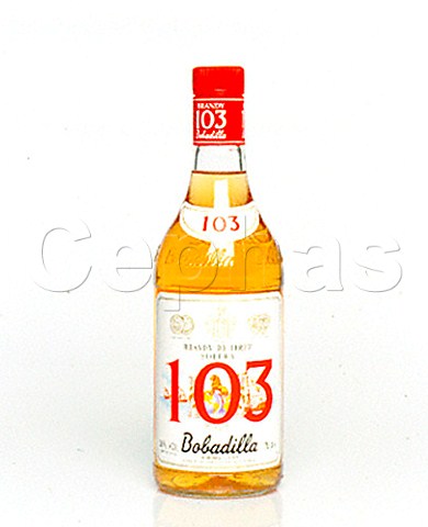 Bottle of Bobadilla 103 brandy Spain