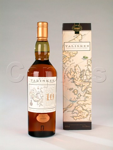 Bottle of Talisker single malt scotch whisky  Isle   of Skye Scotland
