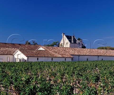 Chteau MoutonRothschild viewed over its vineyard and chai Pauillac Gironde France Mdoc  Bordeaux