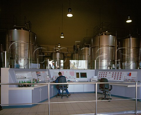 Computerised control panel for the cuverie of Finca Valpiedra Cenicero La Rioja Spain Rioja Alta