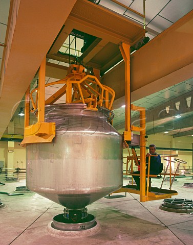 Autoevacuaciones  used to gravityfill fermentation tanks with grapes  in the vinification plant of CVNE            Haro La Rioja Spain