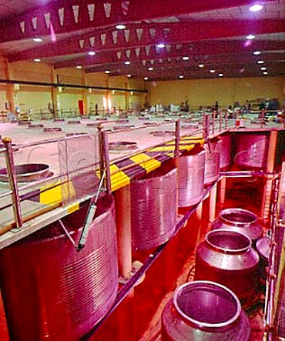 Autoevacuaciones  used to gravityfill fermenting   tanks with grapes  in the vinification plant of   CVNE            Haro La Rioja Spain