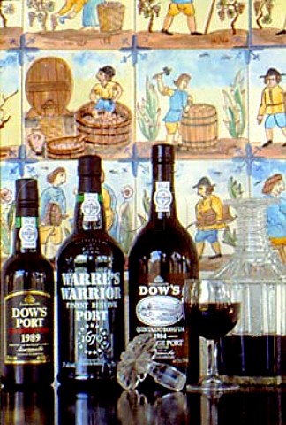Three bottles of Dows Port    Porto Portugal