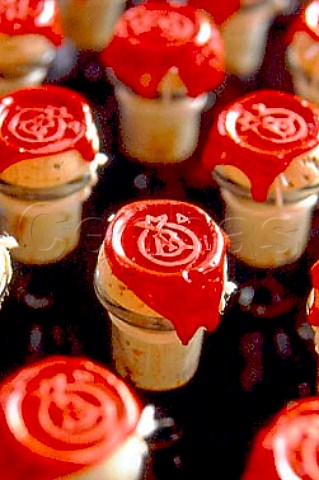 Wax seal on bottles of Cavazzone  Balsamic vinegar   Rggio nellEmlia Emlia Romagna Italy