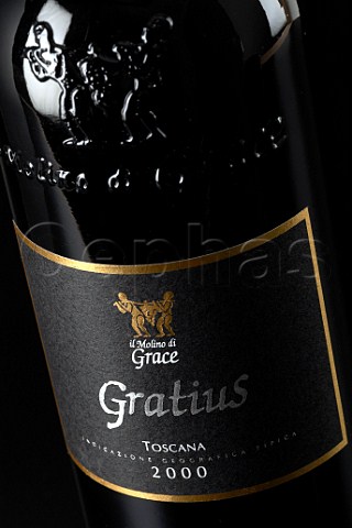 Label on bottle of Il Molino di Grace Gratius 2000  Panzano in Chianti Tuscany Italy