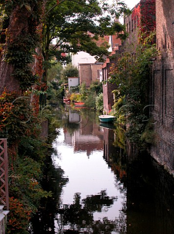 Small canal in the centre of Brugge Belgium