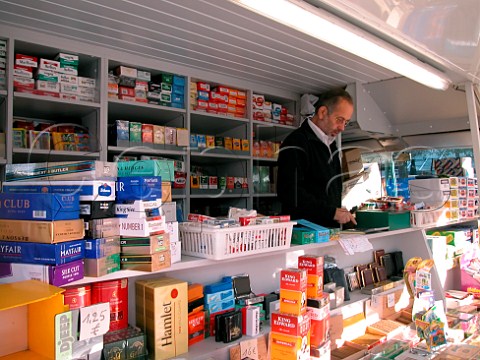 Tobacco stall in Saturday market t Zand Brugge   Belgium