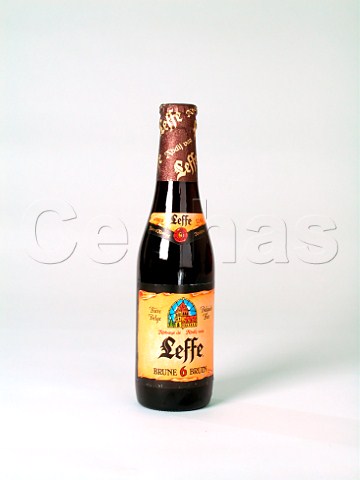Bottle of Leffe Brune ale Belgium