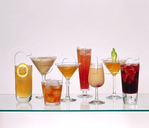 Selection of cocktails