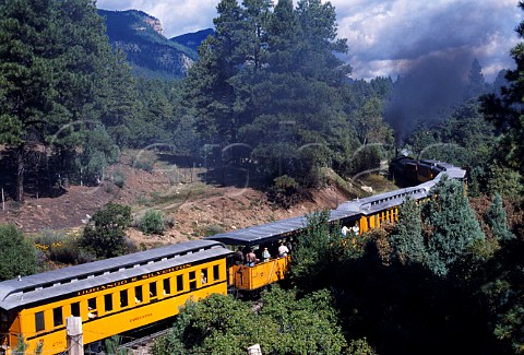The Durango to Silverton passenger train   near Rockwood Colorado USA