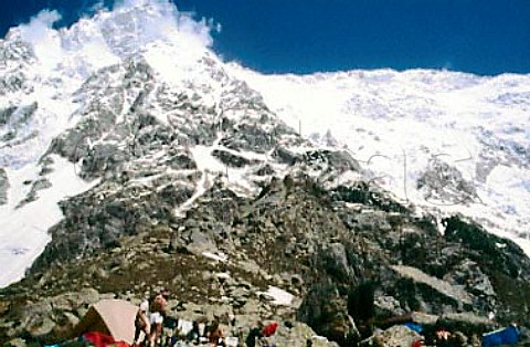 Climbers tent below Nanga Parbat   Pakistan