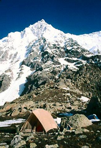 Climbers tent below Nanga Parbat   Pakistan